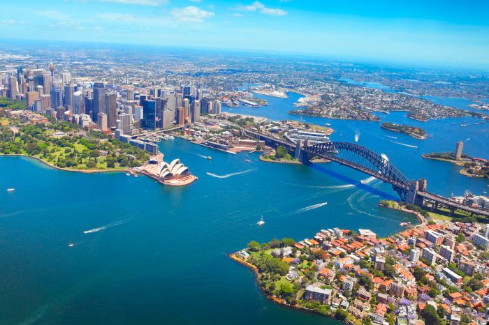 Aerial view of Sydney